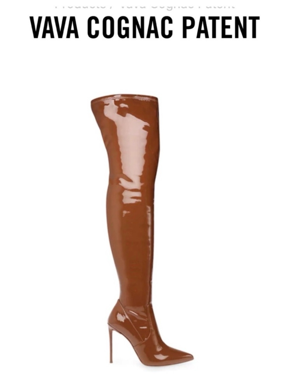 Steve Madden VAVA cognac thigh high boots